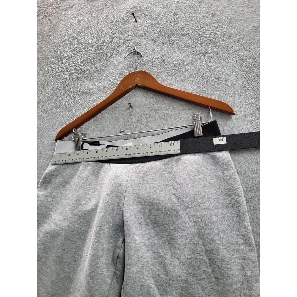 Fox Women Sweatpants M Gray Embroidered Fleece Jogger 29" Inseam - Picture 6 of 12